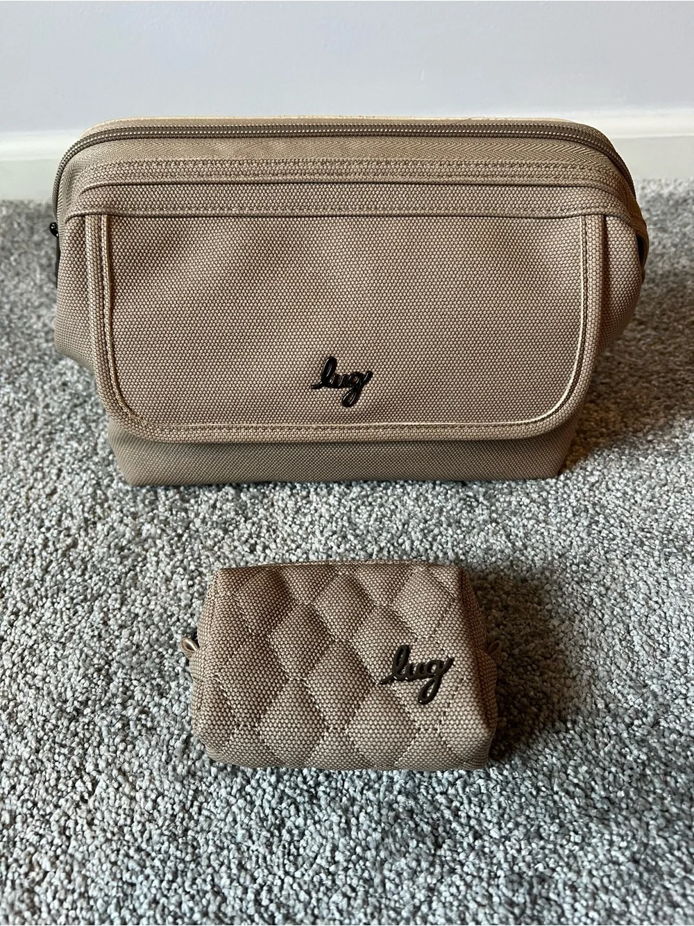 Lug Via and Choo Choo mini vl Matt luxe sand NWOT